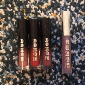 3 BOXOM matte lip color, one lipgloss